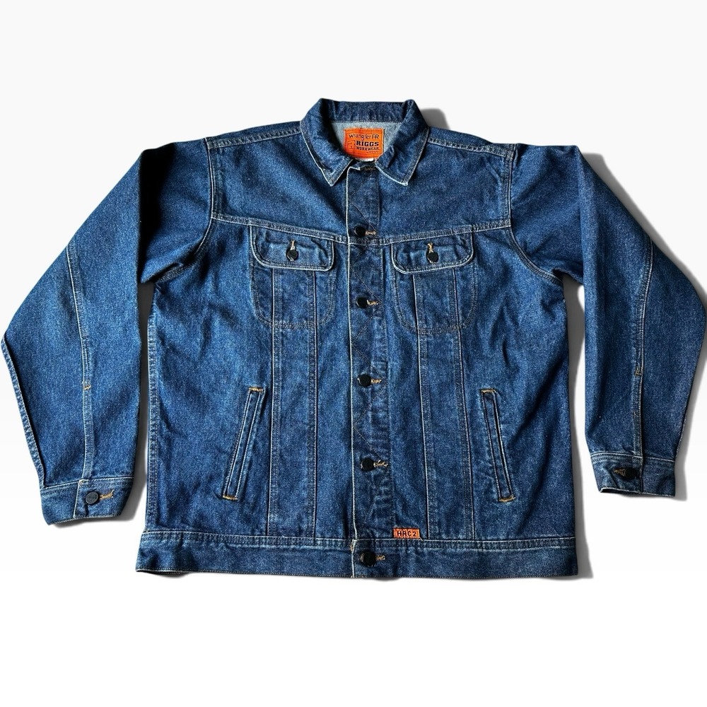 Wrangler Riggs Workwear Men's FR Denim Jacket LT Large Tall Flame Resistant HRC2